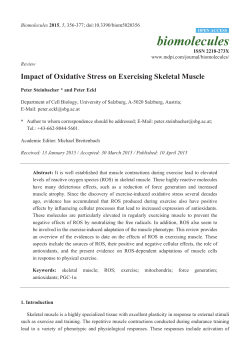 Impact of Oxidative Stress on Exercising Skeletal Muscle