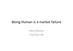 Being Human is a market failure