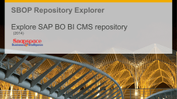 SBOP Repository Explorer Explore SAP BO BI CMS