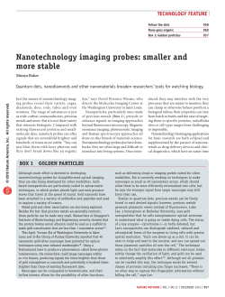 Nanotechnology imaging probes: smaller and more stable