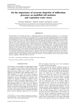 On the importance of accurate depiction of infiltration processes on