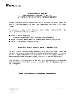 ADMINISTRATIVE MANUAL INSTRUCTIONS FOR - Triple