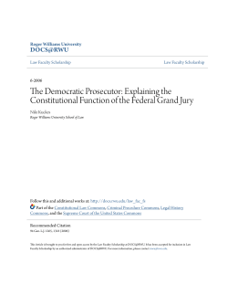 Explaining the Constitutional Function of the Federal Grand Jury