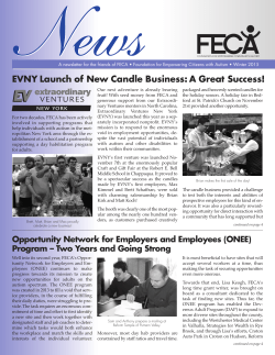 EVNY Launch of New Candle Business