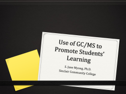 Use of GC/MS to Promote Students` Learning