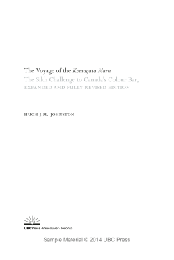 The Voyage of the Komagata Maru The Sikh Challenge to Canada`s