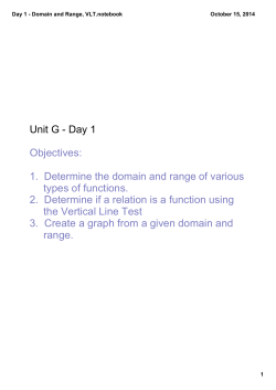 Day 1 - Domain and Range, VLT.notebook
