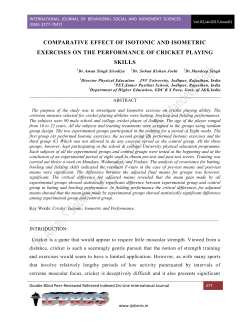 comparative effect of isotonic and isometric exercises