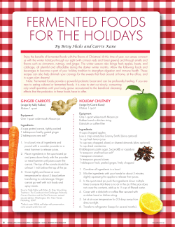 fermented foods for the holidays