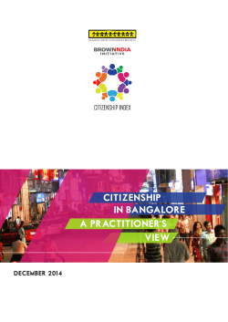 CITIZENSHIP IN BANGALORE A PRACTITIONER`S VIEW