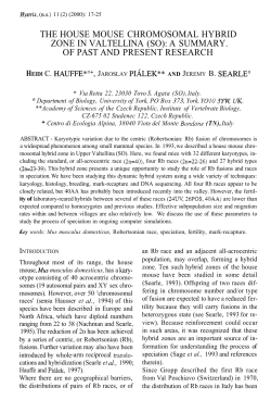 the house mouse chromosomal hybrid zone in valtellina