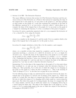 The derivative function