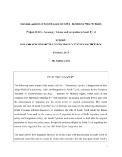 (EURAC) &ndash; Institute for Minority Rights Project