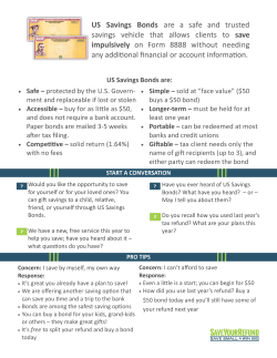 US Savings Bond Cheat Sheet