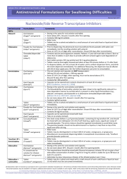 Nucleoside/tide Reverse Transcriptase Inhibitors