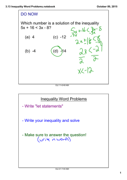 3.13 Inequality Word Problems.notebook