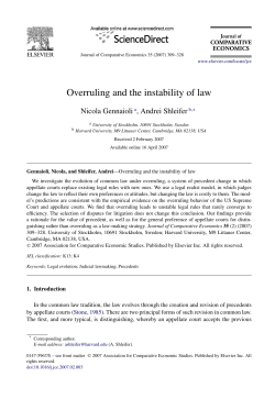 Overruling and the instability of law