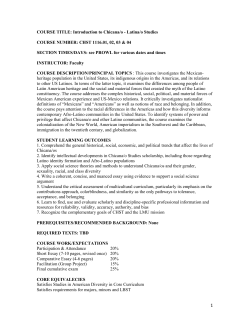 CHST Fall 2017 Course Descriptions