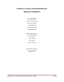 STABILITY OF ATOLL ISLAND SHORELINES: REPUBLIC OF