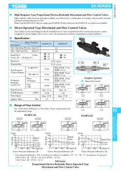 (Proportional Electro-hydraulic Direct Operated Directional and Flow