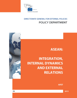 the association of southeast asian nations (asean): integration