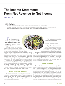 The Income Statement: From Net Revenue to Net Income