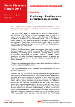 Haiti: Combating cultural fears and perceptions about cholera