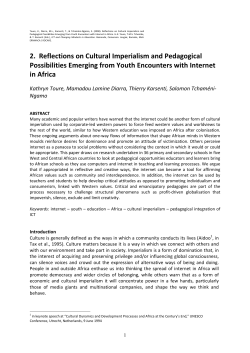 2. Reflections on Cultural Imperialism and Pedagogical