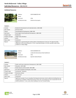 North Hollywood - Valley Village Individual Resources