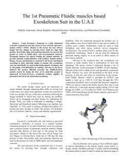 The 1st Pneumatic Fluidic muscles based Exoskeleton Suit in the UAE