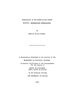 . ETHOECOLOGI OF THE ROUND-TAILED GROUND SQUIRREL