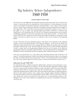 Big Industry Before Independence