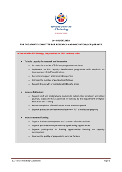 SCRI Funding Guidelines 2014