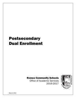 Postsecondary Dual Enrollment