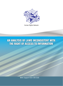an analysis of laws inconsistent with the right of access