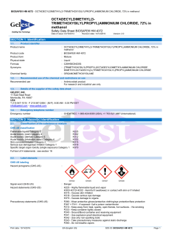 AMMONIUM CHLORIDE, 72% in methanol