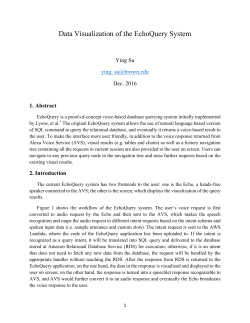 Data Visualization of the EchoQuery System