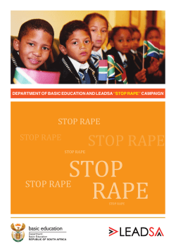 STOP RAPE - Department of Basic Education