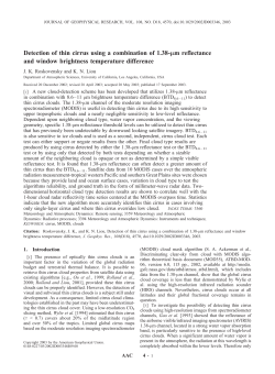Detection of thin cirrus using a combination of 1.38-Mm