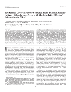 Epidermal Growth Factor Secreted from Submandibular Salivary