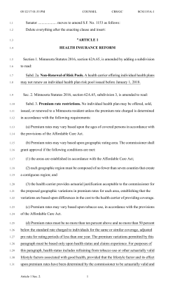 Senator .................... moves to amend SF No. 1153 as follows