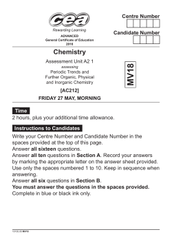 A2 1, Periodic Trends and Further Organic, Physical and