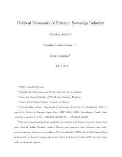 Political Economics of External Sovereign Defaults