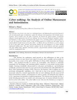 Cyber stalking: An Analysis of Online Harassment and Intimidation