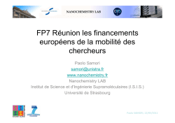 FP7 R&eacute;union les financements europ&eacute;ens de la mobilit&eacute; des