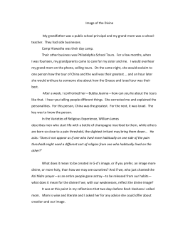 Image of the Divine My grandfather was a public school principal