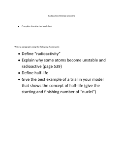 Define &ldquo;radioactivity&rdquo;