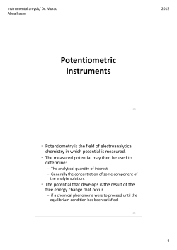 Potentiometric Instruments