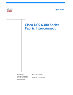 Cisco UCS 6300 Series Fabric Interconnect Spec Sheet