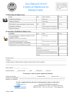 San Diego County Codes - American Legal Publishing Corporation